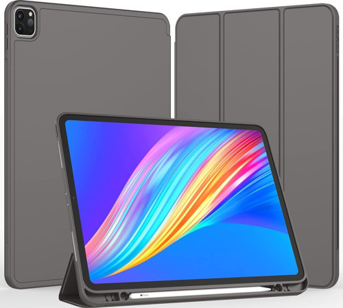 Apple iPad Pro 12.9 (2021) 5. Nesil Kalemlikli Uyku Modlu Yatay Standlı Stromix Smart Kılıf A2378 A2461 A2379