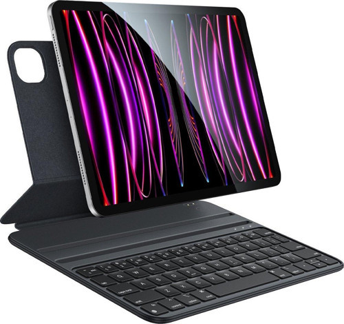 Apple iPad Pro 11 inç 2. Nesil (2020) Led Aydınlatmalı Manyetik Kapaklı Bluetoothlu Magic Klavyeli Kılıf A2228 A2068