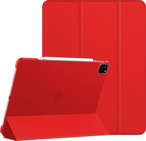 Apple iPad Pro 11 3. Nesil (2021) Yatay Standlı Uyku Modlu Basic Arkası Sert Smart Kılıf A2377 A2459 A2301 A2460