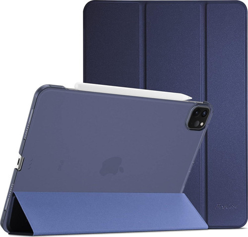 Apple iPad Pro 11 3. Nesil (2021) Yatay Standlı Uyku Modlu Basic Arkası Sert Smart Kılıf A2377 A2459 A2301 A2460