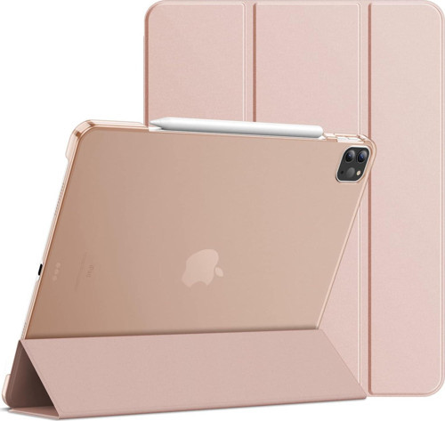 Apple iPad Pro 11 3. Nesil (2021) Yatay Standlı Uyku Modlu Basic Arkası Sert Smart Kılıf A2377 A2459 A2301 A2460