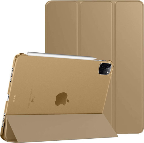 Apple iPad Pro 11 4. Nesil (2022) Yatay Standlı Uyku Modlu Basic Arkası Sert Smart Kılıf A2759 A2761 A2435 A2762