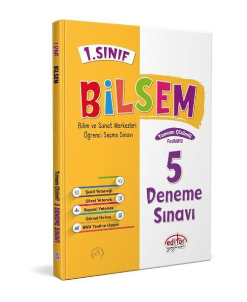 1.Sınıf Bilsem Tamamı Çözümlü 5 Fasikül Deneme Sınavı