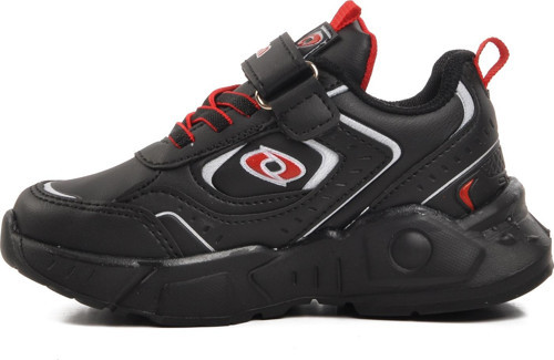 374-71K-F Siyah-Kırmızı Unisex Cırtlı Çocuk Sneaker