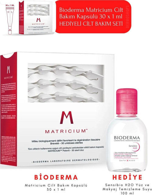 Matricium Cilt Bakım Kapsülü 30 x 1 ml | Hediyeli Cilt Bakım Seti
