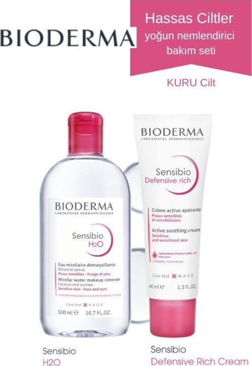 Sensibio Hassas Cilt Bakım Seti | Densitive Rich Krem Ve Sensibio H2o Temizleme Orijinal Boy