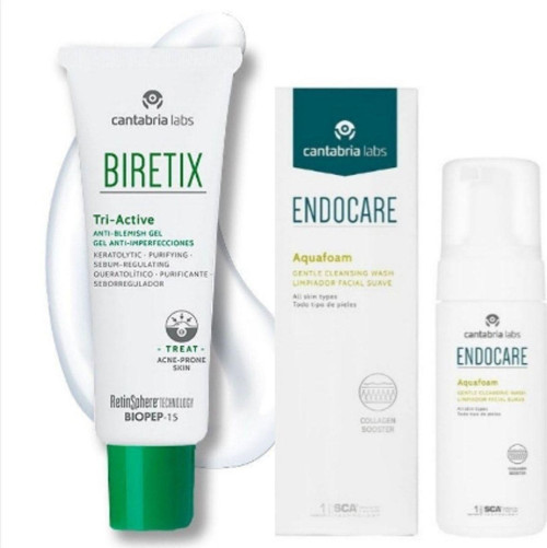 Biretix Tri-active Jel 50 Ml Akneli Ciltlere Özel | Endocare Aquafoam Yüz Temizleme Set 200 Ml