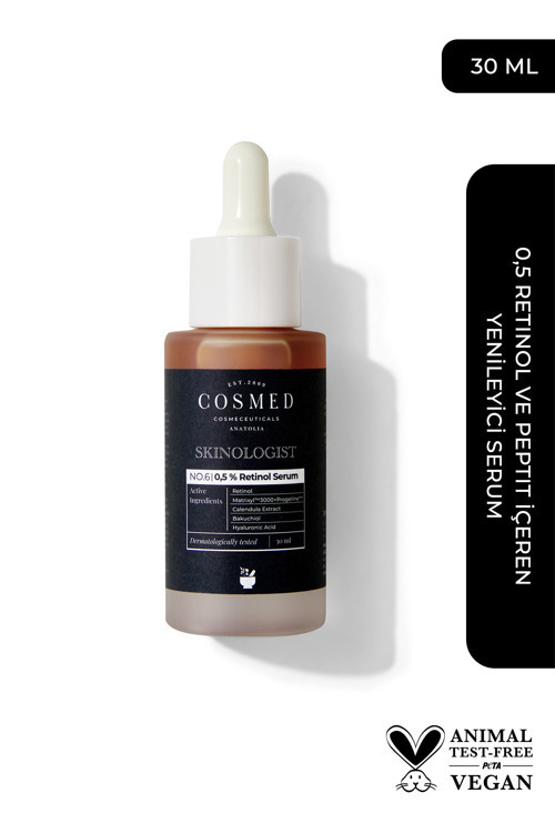 %0.5 Retinol ve Peptit İçeren Yenileyici Serum/Skinologist %0.5 RETINOL SERUM 30ML