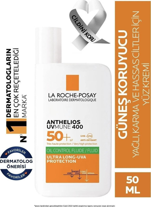 Anthelios Uvmune 400 Oil Control Fluid Güneş Kremi Spf+50 ml