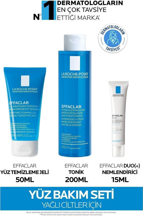Effaclar Yağlı ve Sivilceye Eğilim Gösteren Ciltler için Sivilce Karşıtı Cilt Bakım Seti