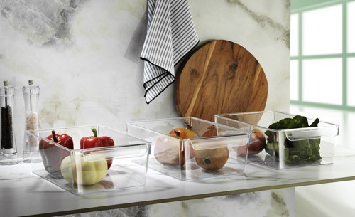 Buzdolabı Düzenleyici, Dolap Içi Düzenleyici Şeffaf Organizer 3 Adet 20 x 32,5 x 10 Cm