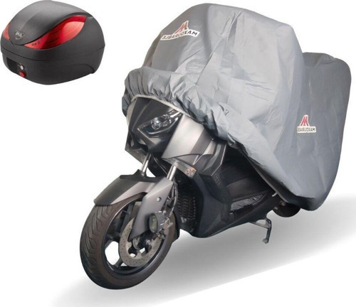 Rks Tnt 125 Pro Uyumlu Arka Çantalı Motor Brandası Su Geçirmez