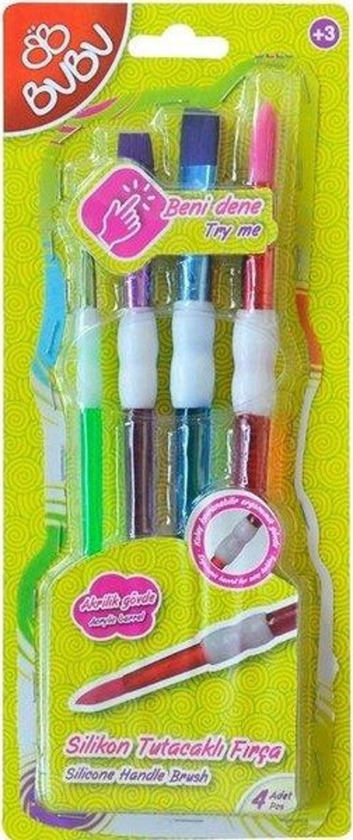 SİLİKON FIRÇA TUTACAKLI 4 LÜ-BUBU-FR0003