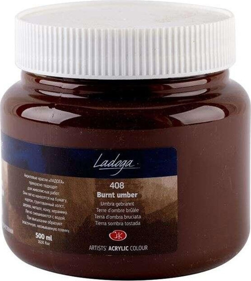 Ladoga Akrilik Boya 500 ml Burnt Umber 408