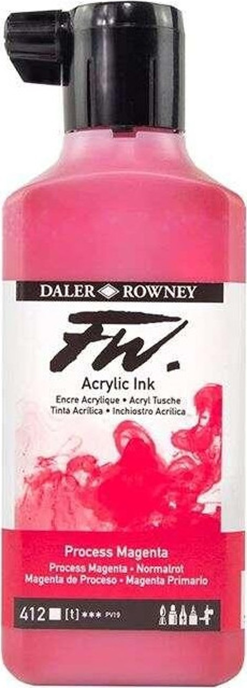 Fw Acrylic Artist Ink 180 ml No412 Proces Magenta (Artist Akrilik Mürekkep)
