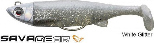 3D TPE Minnow 8cm 11g Suni Yem White Glitter