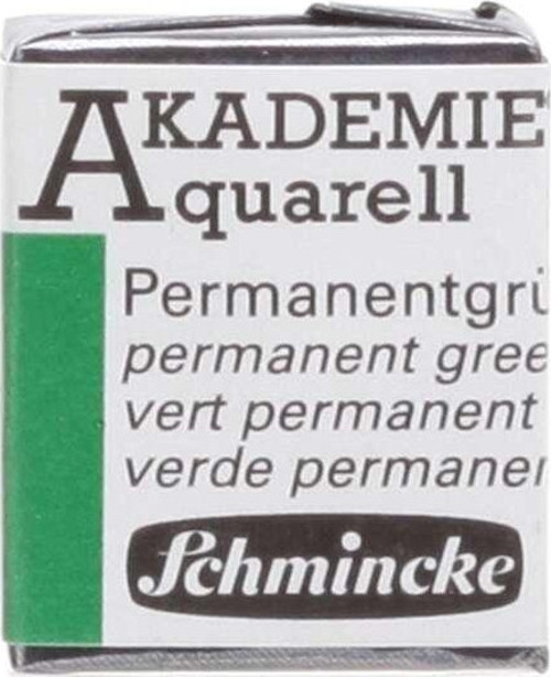 Akademie Yarım Tablet Sulu Boya Permanent Green