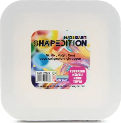 Magic Art Shapedition Yuvarlak Köşeli Kare Tuval 25 cm Ykt25