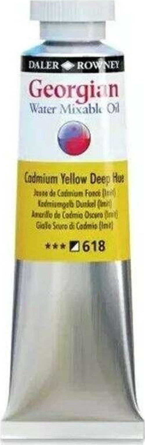 Georgian Water Mixable Sulandırılabilir Yağlı Boya 38 ml Cadmium Yellow Deep Hue 618