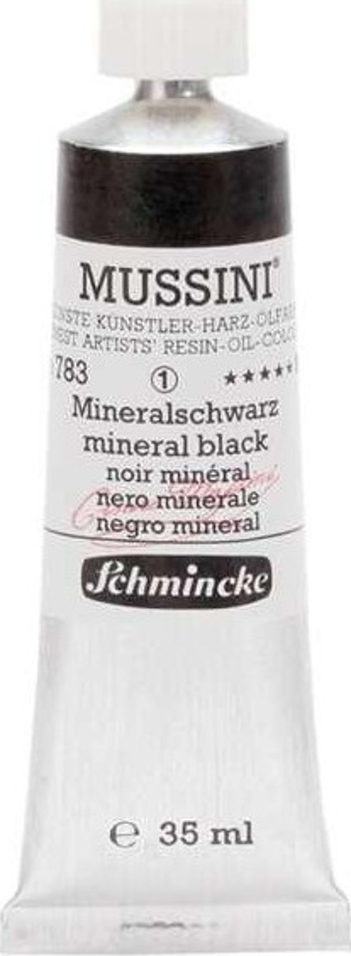Mussini Artists Profesyonel Yağlı Boya 35 ml Seri 1 Mineral Black 10783