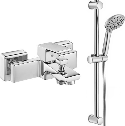 Eca Tiera Banyo Bataryası + Eca Logica Sürgülü Duş Seti Üst Takımı
