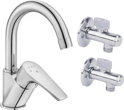 Eca Niobe Kuğu Boru Lavabo Batarya 054+2 Eca Filtreli Ara Musluk