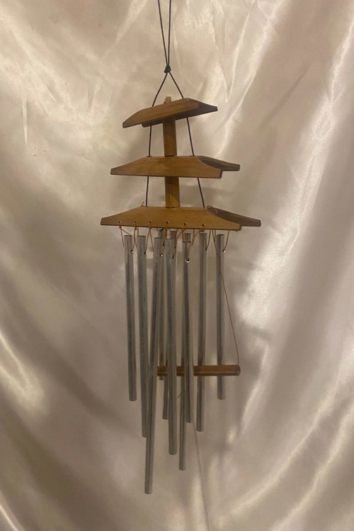 Deprem Zili Çanı Rüzgar Çanı Zili Feng Shui Ejderha Yılı Koruma Şık Borulu Bambu Katlı Pagoda