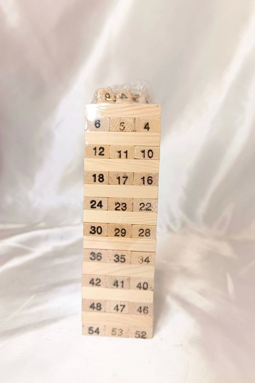 Jenga Ahşap Oyuncak Oyun Çubuğu Çöpü Akıl Zeka Beceri Oyunu
