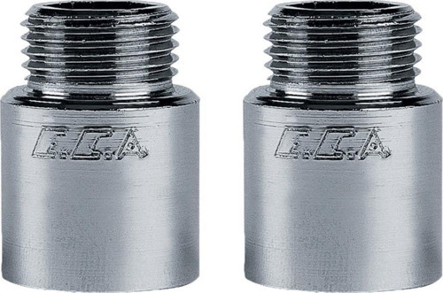 2 Adet ECA 1/2 2,5cm Uzatma Krom (Musluk Uzatma) 102134016 Pirinç E.C.A
