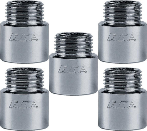 5 Adet ECA 1/2 2cm Uzatma Krom (Musluk Uzatma) 102134015 Pirinç E.C.A