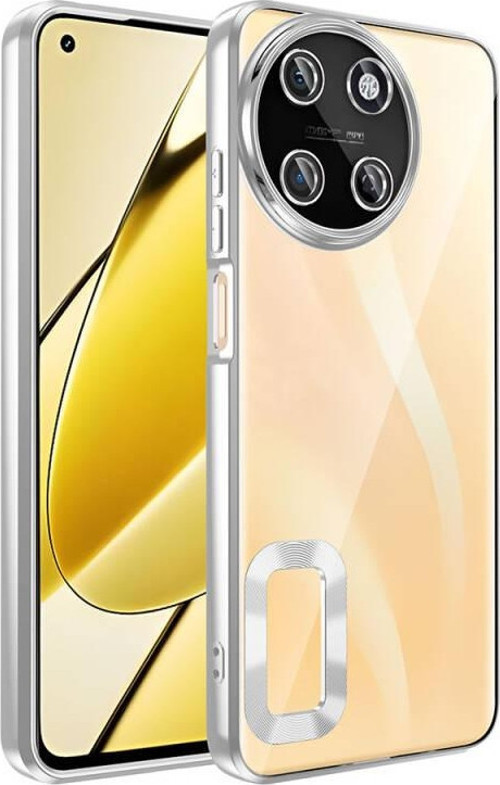 Realme 11 4G Kılıf Kamera Korumalı Logo Gösteren Silikon Telefon Kılıfı