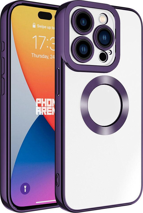 Apple iPhone 15 Pro Kılıf Kamera Korumalı Logo Gösteren Zore Omega Kapak