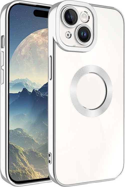 Apple iPhone 15 Plus Kılıf Kamera Korumalı Logo Gösteren Zore Omega Kapak
