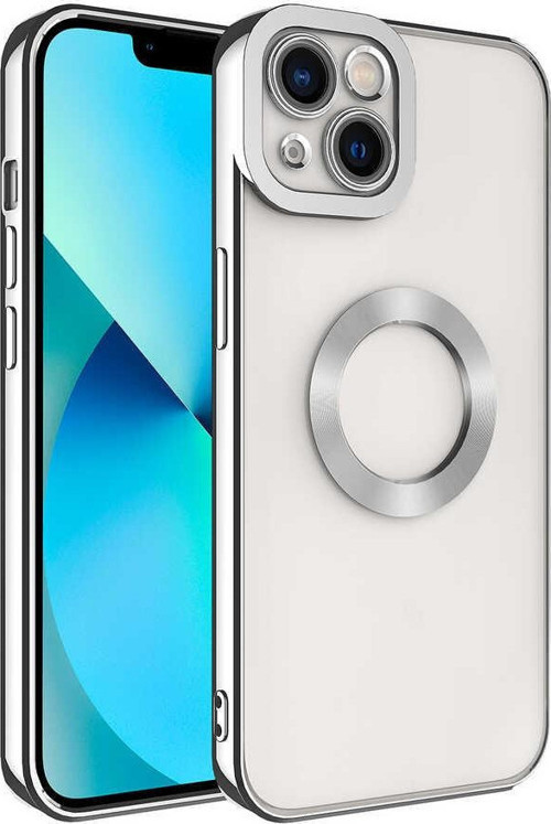 Apple iPhone 13 Kılıf Kamera Korumalı Logo Gösteren Zore Omega Kapak