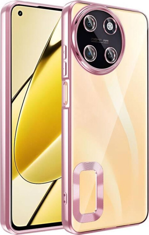 Realme 11 4G Kılıf Kamera Korumalı Logo Gösteren Silikon Telefon Kılıfı