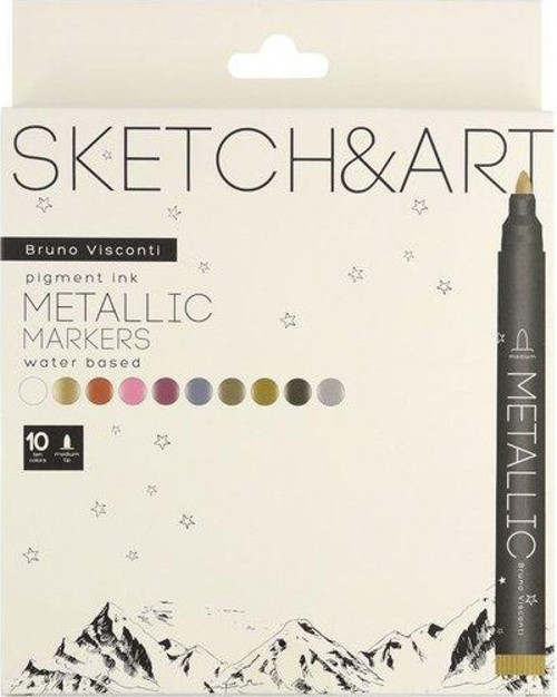 Sketch & Art 10 Renk Metalik