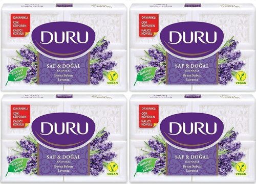 Saf & Doğal Kaynaklı Lavanta 16 Adet Beyaz Kalıp Sabun 4X600Gr