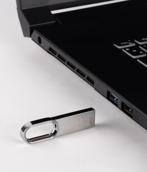 64 GB Metal USB Flash Bellek Telefon Araba PC Hoparlör Uyumlu Güvenli Veri Depolama Data Transfer Memory Hafıza
