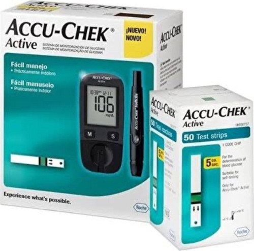 Active Şeker Ölçüm Cihazı + Accu-Chek Şeker Strip Active 50'li