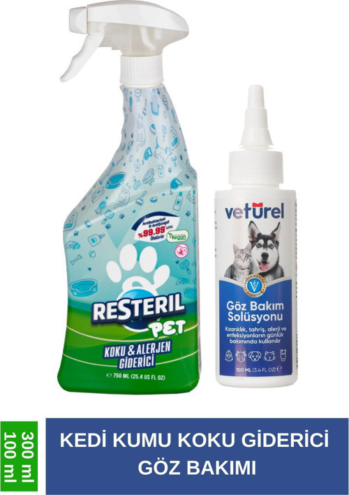 Göz Temizleme Solüsyonu Veturel Göz Damlası Veturel Kumu Kokusu Koku Giderici PET 750ml - Göz Bakımı