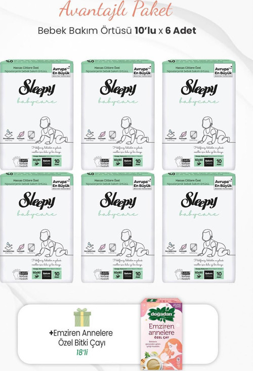 Babycare 10'lu Bebek Bakım Örtüsü 6 Paket,
