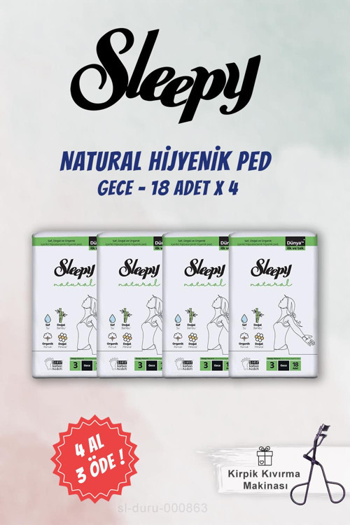 Hijyenik Ped Gece 18 Adet Natural ve Kirpik Kıvırıcı