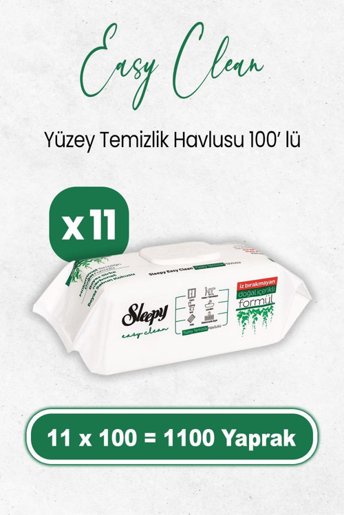 Easy Clean Yüzey Temizlik Havlusu 100 x 11 Adet (1100 Yaprak)