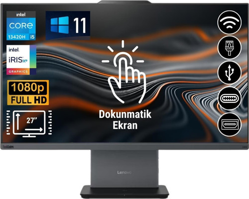 Thinkcentre Neo 50A i5-13420H 16GB 2TB M.2 SSD 12SA0014TR ATL23 27" Dokunmatik Ekran W11Pro All In One Bilgisayar