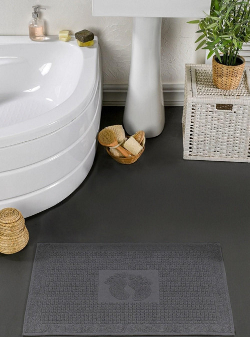 Ayak havlusu Paspas Ayak Izli Banyo Havlusu %100 Pamuklu 50x70 Cm 102823 KASA - 274