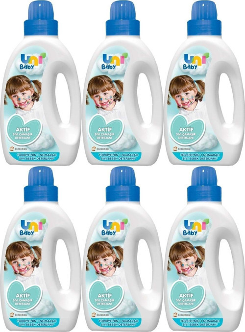 Sıvı Çamaşır Deterjanı 1500ml Aktif Mavi 6 Lı Set