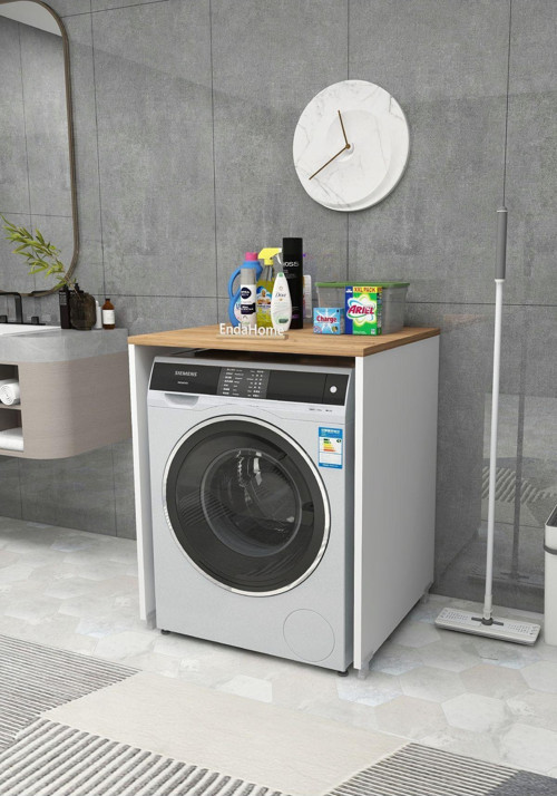 Ece Çamaşır Makinesi Dolabı Kurutma Makinesi Kapaksız Banyo Dolabı - Çam