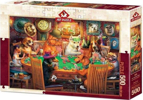 Kumarbaz Köpekler 500 Parça Puzzle 5094
