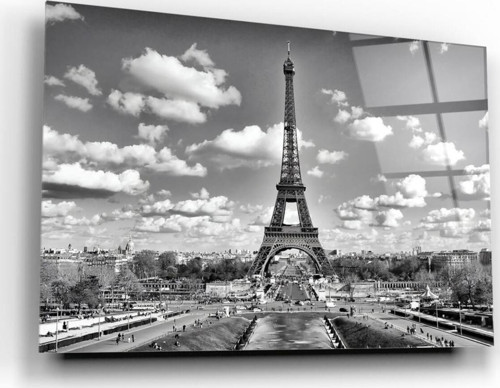 Paris Manzarası Cam Tablo | Hediyelik, Dekoratif, Ofis, Mutfak