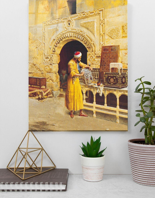 Ünlü Ressam Tabloları Ludwig Deutsch Cam Tablo | Hediyelik, Dekoratif, Ofis, Mutfak